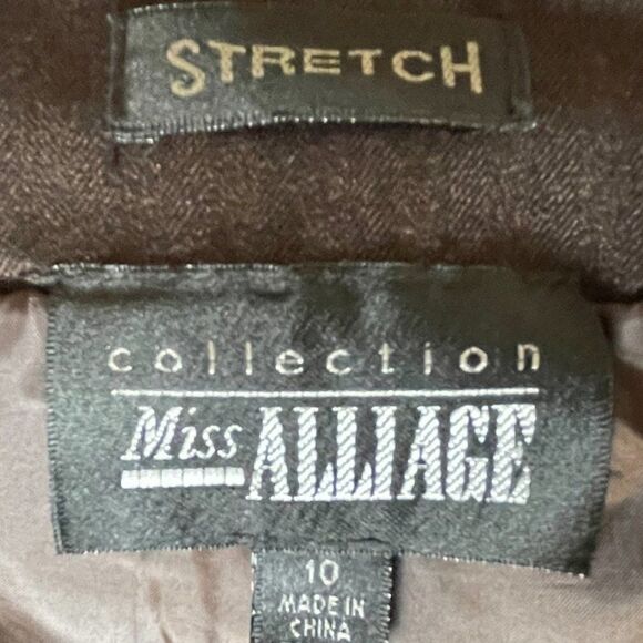 Miss Alliage midi skirt, pleat and belt loop detail, sz 10, EUC, wool blend - Picture 5 of 14